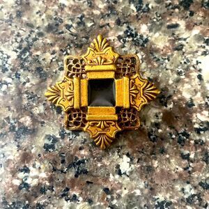 Catherine Popesco Black Enamel Brooch/pendant